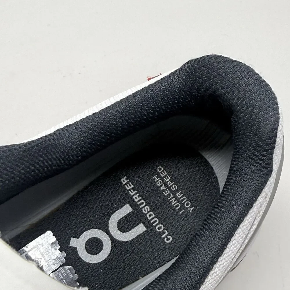 On Cloudsurfer Running Shoes Mens 10.5 Gray White Mesh Lightweight Sneakers - Picture 12 of 16